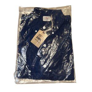 NWT Faherty BD Oxford Ventura Shirt Washed Navy MWF1760-WNO Mens Medium